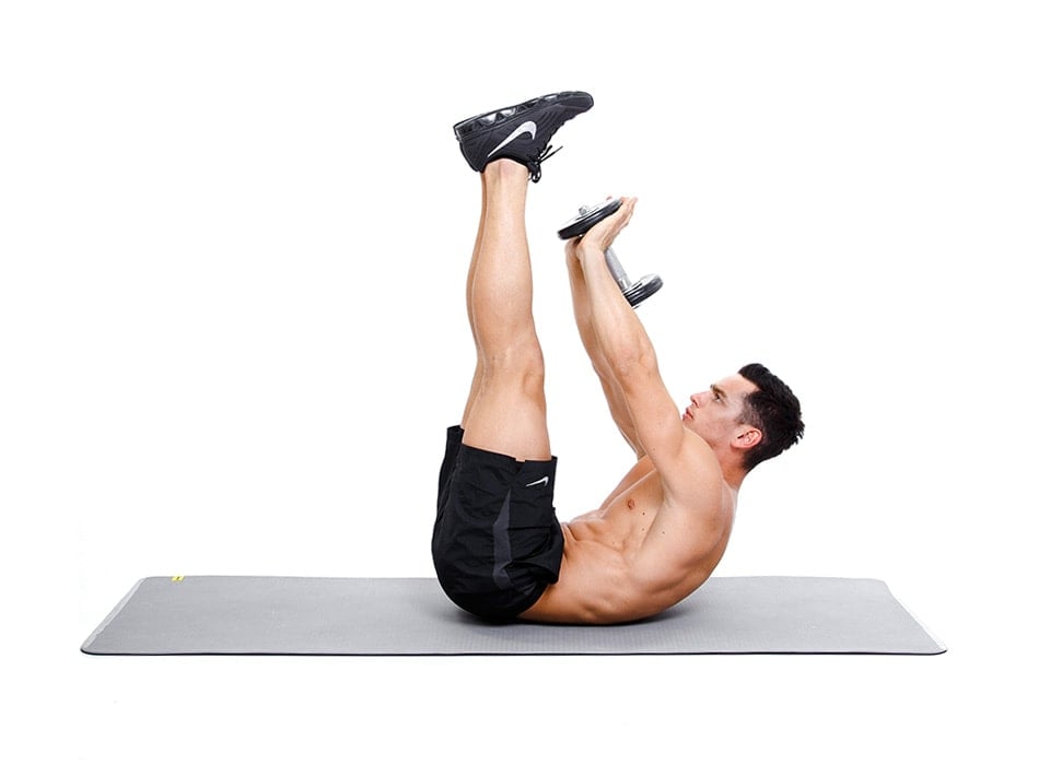 Lying single leg discount crunch